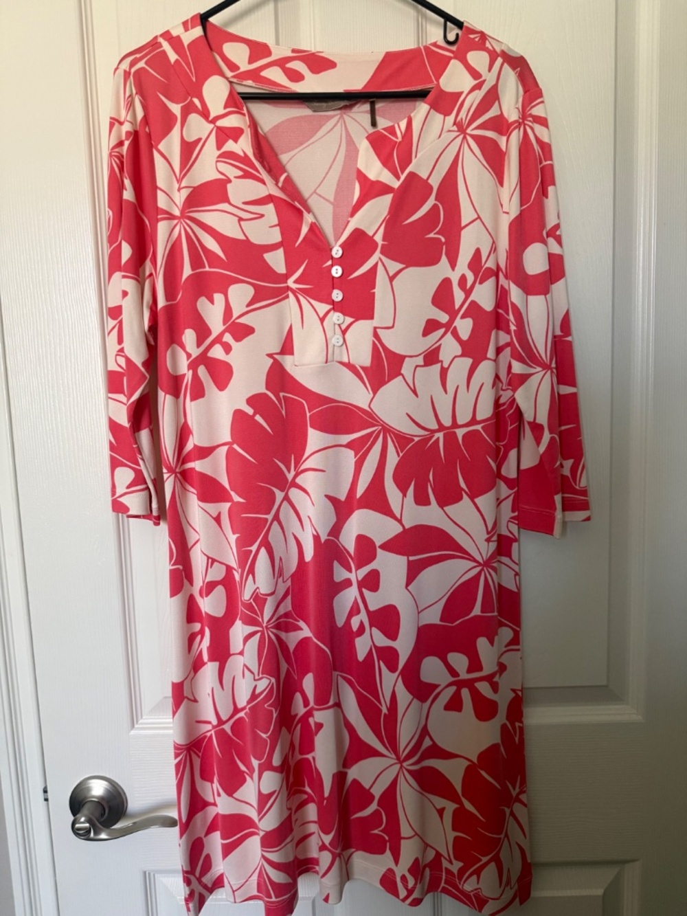 Tommy Bahama Floral Coral Dress, Sz L